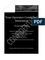 Tour Operator Combined Insurance: Proposal Form
