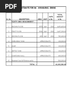 Old Estimate For Mr. Annadurai, Erode.: Rate in Rs. in Rs. Plinth Area Measurement:-Total Amount