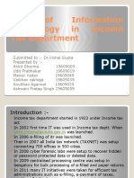 Use of Information Technology in Income Tax Department