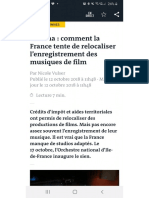 Le Monde - Comment La France Tente de Relocaliser L'enregistrement Des Musiques de Film