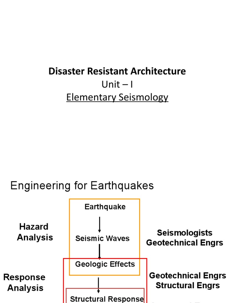Disaster Resistant Architecture Part 2 Pdf Earthquakes Moment