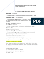 El Imperativo Tiene Una Sola Persona para Singular y Plural