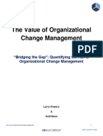 The Value of Organizational Change Management