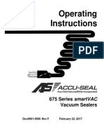 Operating Instructions: 675 Series Smartvac Vacuum Sealers