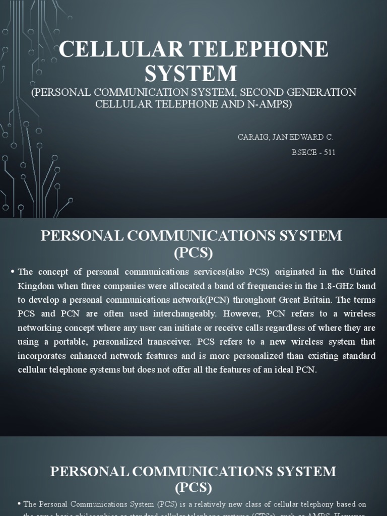 Cellular Telephone System PDF Cellular Network Computer Networking