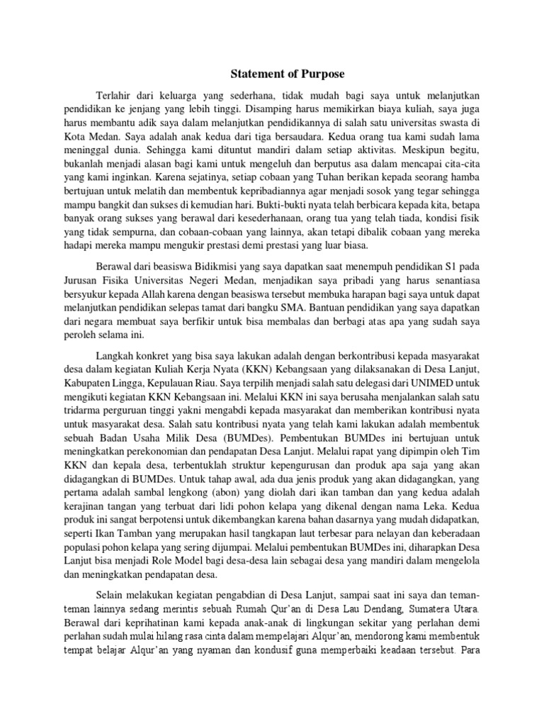 Examples of statement of purposes picture