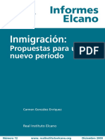 Informe Elcano 12 Inmigracion Propuestas Nuevo Peiodo PDF