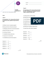 Gold Experience C1 (2nd Edition) - End of Year Test - Main Test A