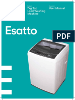 Esatto ETLW7 7kg Top Load Washing Machine User Manual PDF