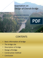 Presentation On Conceptual Design of Chenab Bridge: Muzafar Farooq B.Tech 3 Year A3CA-12 15-CEB-178