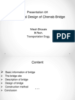 On Conceptual Design of Chenab Bridge: Presentation