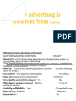 How Advertisng Is Different From Publicity