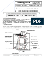 Devoir de Synthèse N°2 - Technologie Dossier Technique MALAXEUR DE SABLE - Bac Technique (2010-2011) MR ZAAFOURI mEHREZ