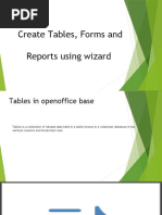 Tables, Forms, Reports GRD X