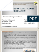 GSM Based Automatic Drip Irrigation: A Technical Seminar Presentation On