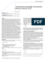 Analysis of compressive strength of Masonry