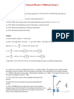 PHYS 101 - General Physics I Midterm Exam 1: (2.0) Cos (2.0) Sin