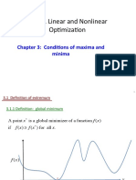 E1 251 Linear and Nonlinear Op2miza2on: Chapter 3: Condi/ons of Maxima and Minima