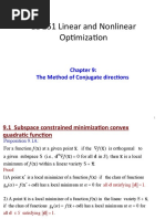 E1 251 Linear and Nonlinear Op2miza2on: Chapter 9: The Method of Conjugate Direc6ons