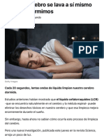 Sleep Drives Metabolite Clearance From The Adult Brain CEREBRO SUEÑO LIMPIEZA CEFALORRAQUíDEO Xie 13 EXPLICACIÓN 2 PDF
