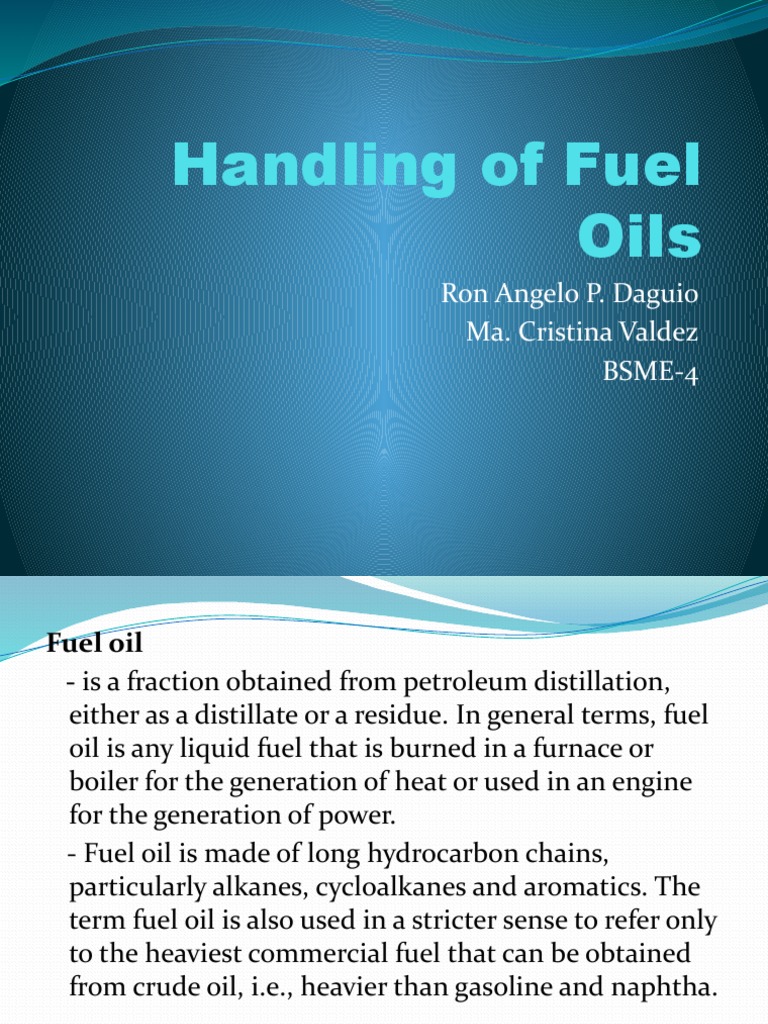 Fuel Oil Handling and Safety Guidelines | PDF | Fuel Oil | Petroleum