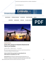 28 de Abril - Día de La Industria Nacional Del Hierro y El Petróleo