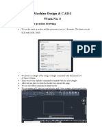 Machine Design & CAD-I Week No. 5: Steps Followed in Practice Drawing