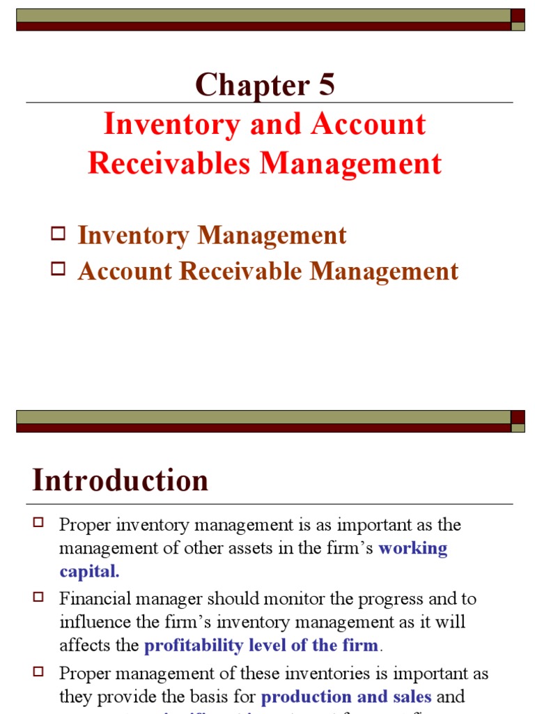 Inventory and Account Receivables Management | PDF | Inventory | Credit