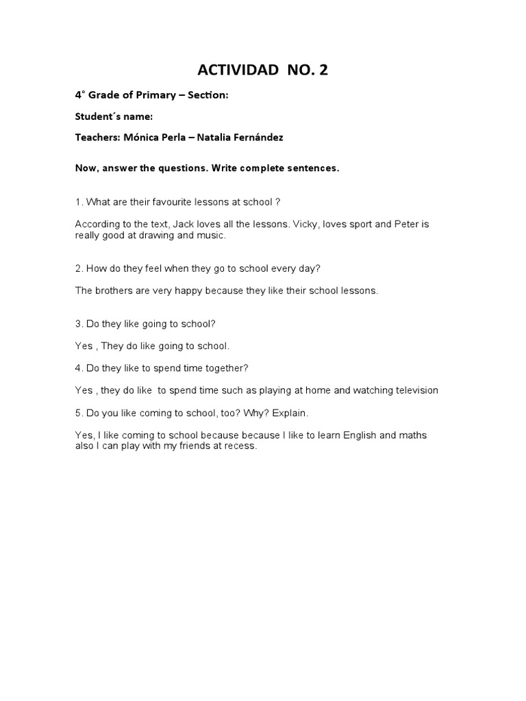 Actividad de Ingles 2-Resuelta-Fabiano | PDF | Language Arts & Discipline