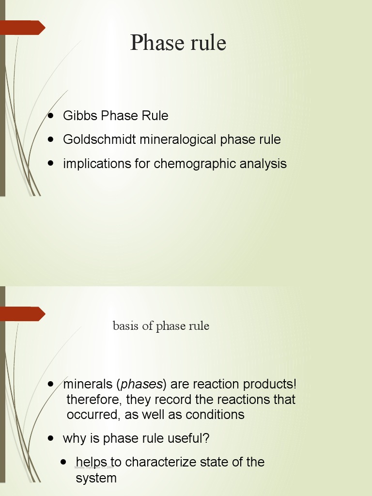 Understanding Goldschmidt's Phase Rule | PDF | Phase Rule | Phase (Matter)