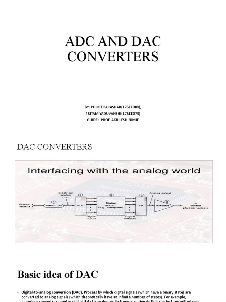 Original ADC AND DAC CONVERTERS PDF Digital To Analog Converter Operational Amplifier