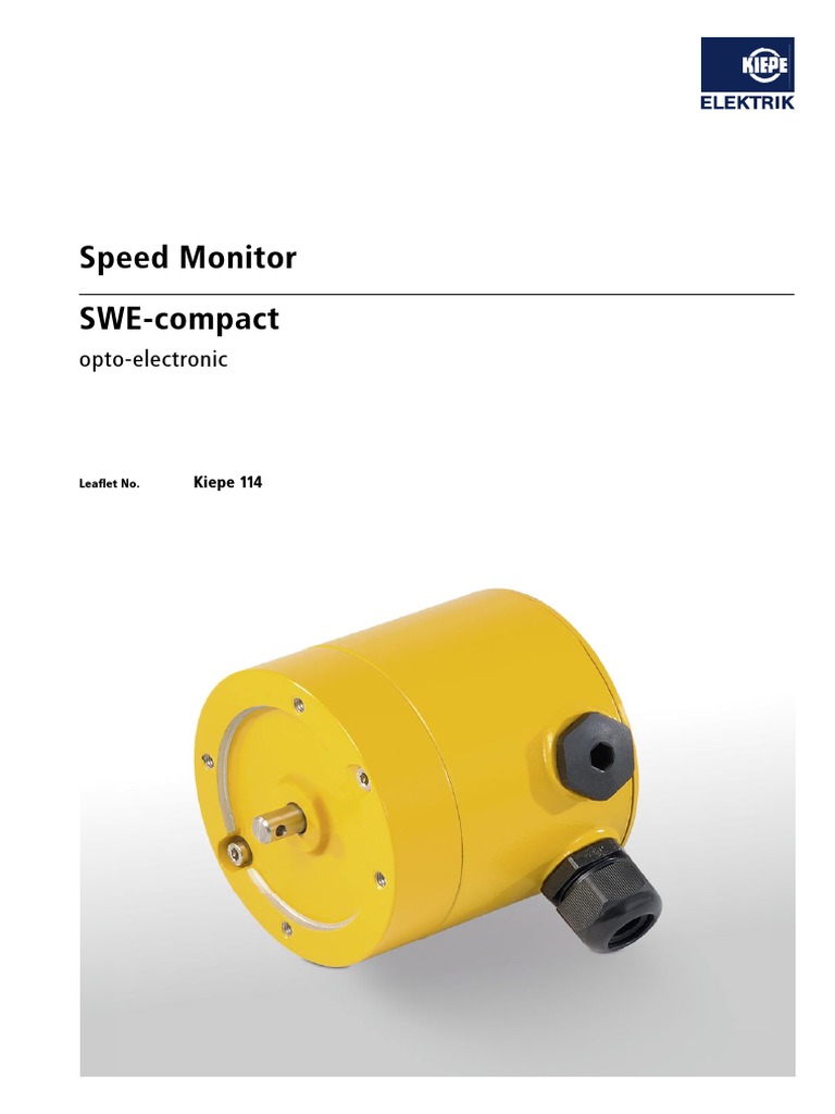 Speed Monitor Swe-Compact: Opto-Electronic | PDF | Relay | Electrical ...