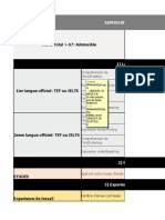 Calcul de l'admissibilite