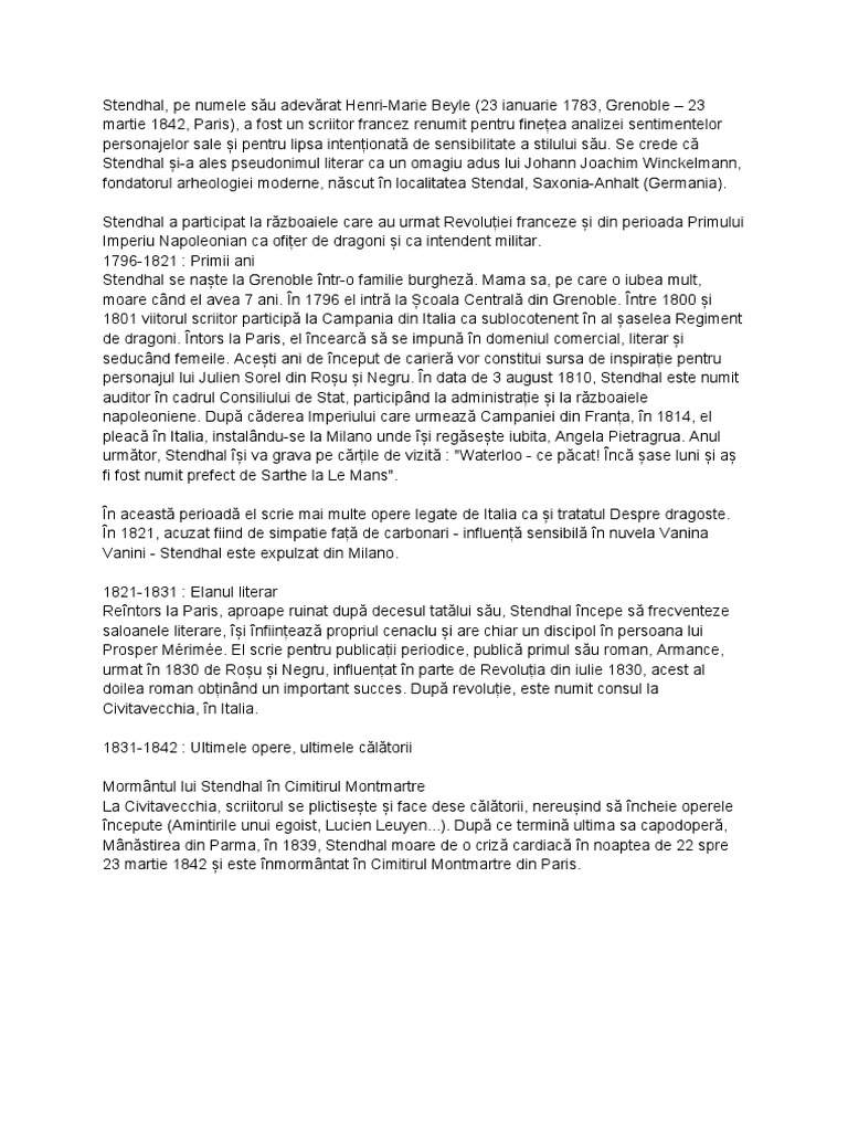 STENDHAL | PDF
