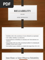 RELIABILITY Report