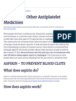 Aspirin (Plus Antiplatelet Medicines) - What Is Aspirin - Patient