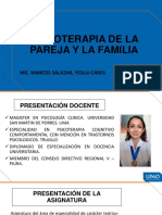 Psicoterapia de La Pareja Y La Familia: Mg. Marcos Salazar, Yeslui Carol