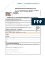 Electronic Review Form: Title of Manuscript Manuscript Type Reference ID Date Assigned Date Returned