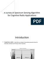 A Survey of Spectrum Sensing Algorithm For Cognitive Radio Applications