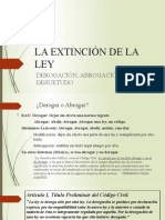 P&P - La Extinción de La Ley - Derogacion-Abrogacion, Desuetudo