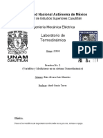 Practica No 2 Variables y Mediciones en Un Sistema Termodinamico