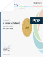 Certificate: M.manaskaushal Swati