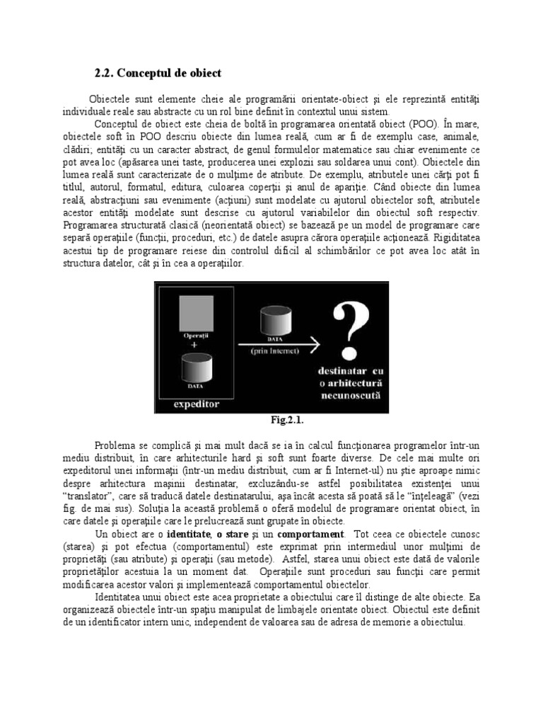 2.2. Conceptul de Obiect | PDF