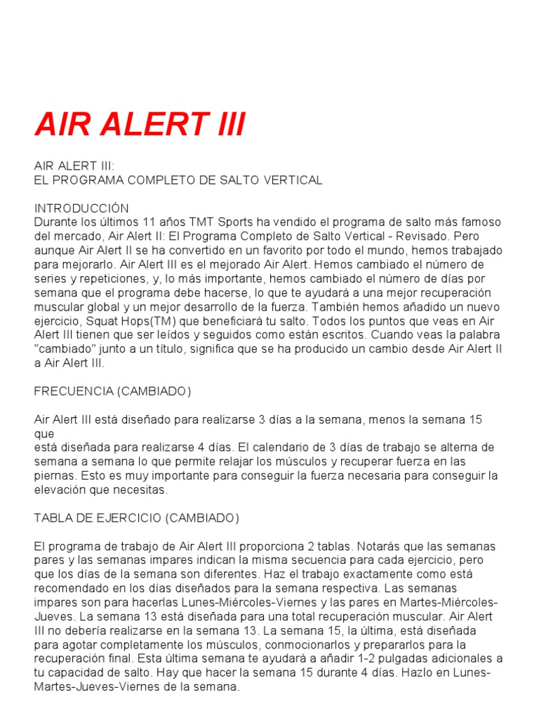 Air Alert III: Mejora tu Salto Vertical | PDF | Vóleibol | Ocio