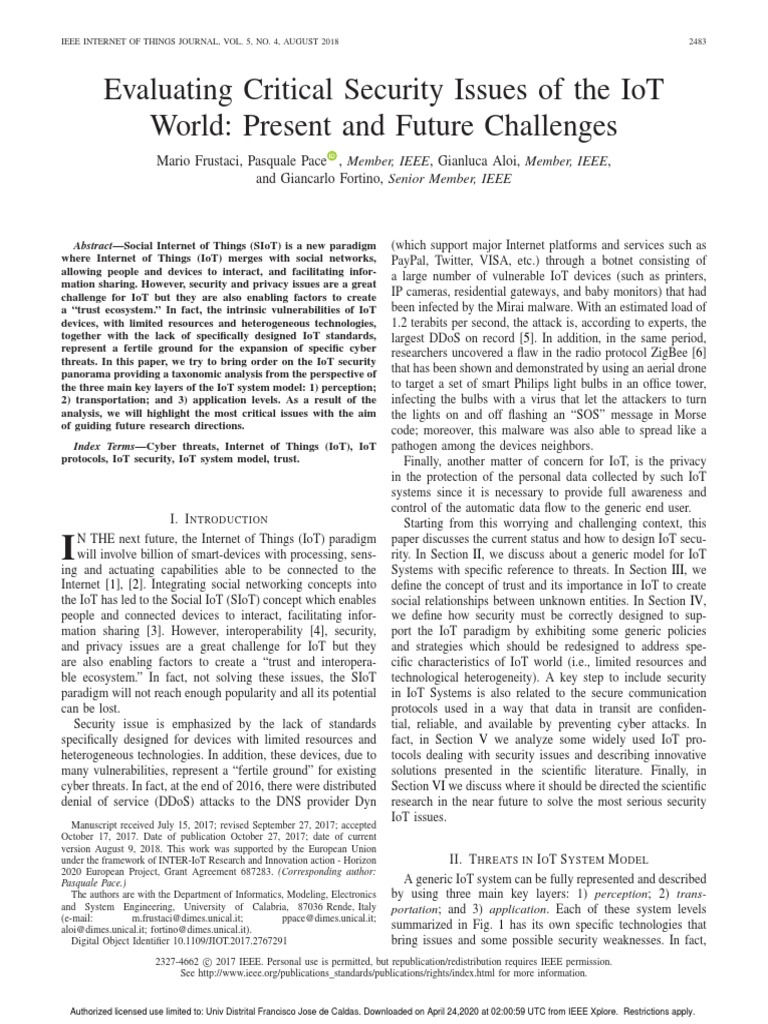 IoT Security Challenges and Solutions | PDF | Internet Of Things ...