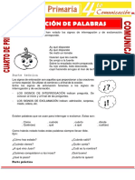 Tildacion de Palabras Interrogativas y Exclamativas para Cuarto de Primaria