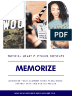 Thespian Heart Clothing Presents: Memorize