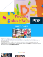 Pregones, Dichod y Refranes