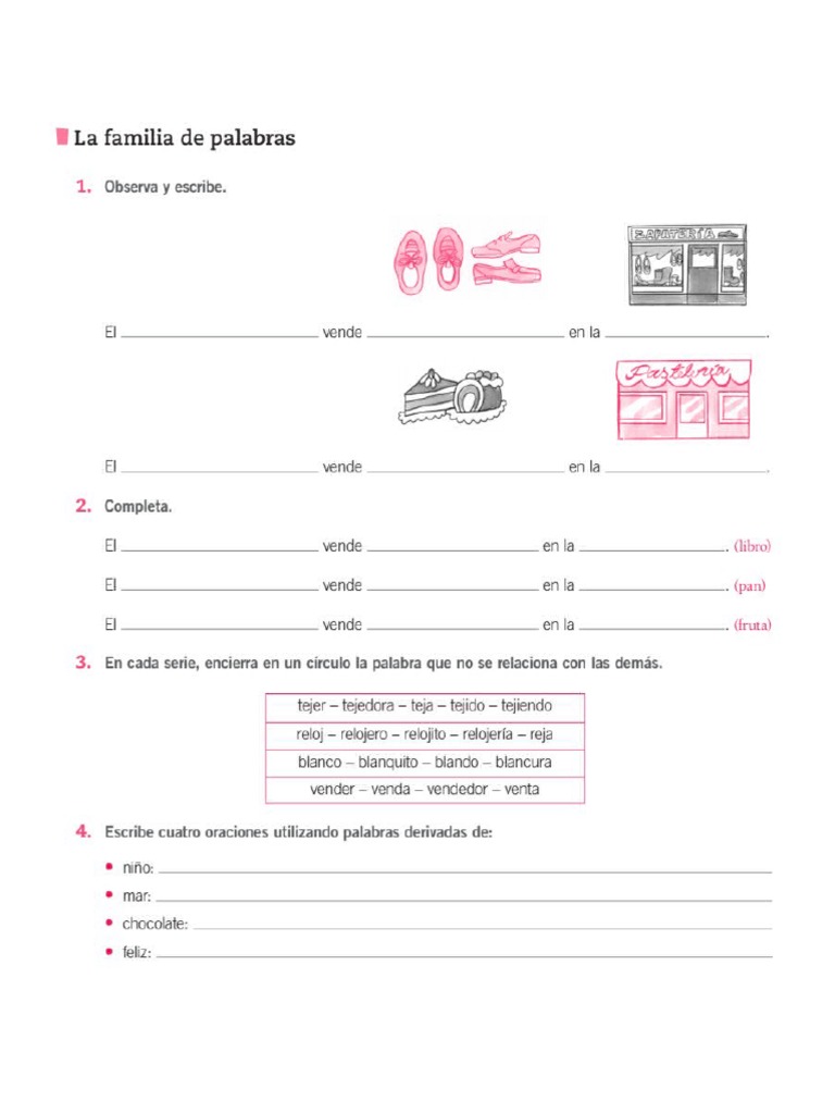 Familia De Palabras
