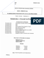 Sujet Bts Batiment 2006 Elaboration D Une Note de Calcul de Structures PDF